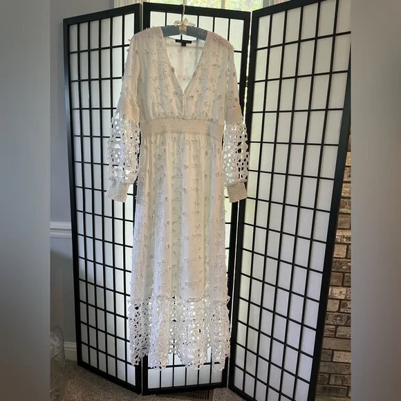 beach overlay dress Berlook Linen Criss-Cross Back Maxi Dress main image 0